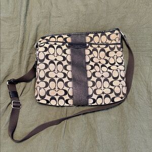 Coach Black and Tan Crossbody Bag